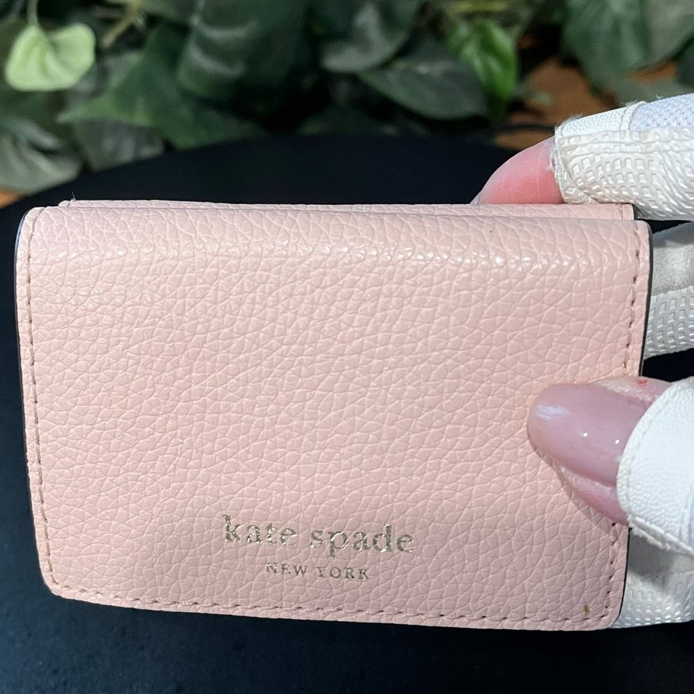 Kate Spade Pink Pebbled Leather Mini Wallet